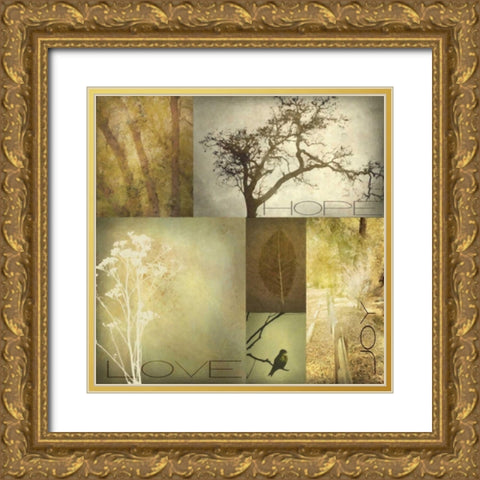 TREES Gold Ornate Wood Framed Art Print with Double Matting by Greene, Taylor