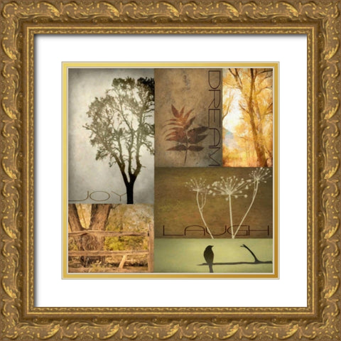 TREES 2 Gold Ornate Wood Framed Art Print with Double Matting by Greene, Taylor