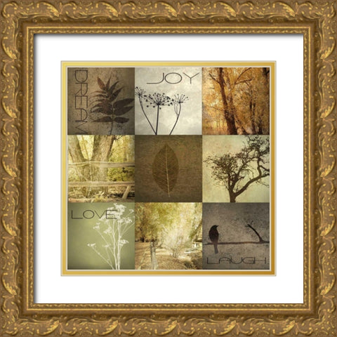 SILHOUTTE BEAUTY 9 PATCH 2 Gold Ornate Wood Framed Art Print with Double Matting by Greene, Taylor