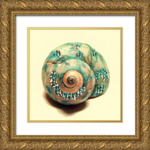 Jeweled Shell 1 Gold Ornate Wood Framed Art Print with Double Matting by Greene, Taylor