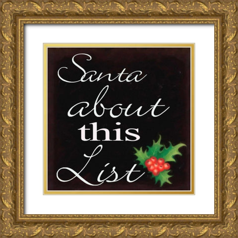 About This List Gold Ornate Wood Framed Art Print with Double Matting by Greene, Taylor