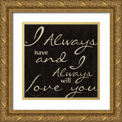 MY LOVE Gold Ornate Wood Framed Art Print with Double Matting by Greene, Taylor