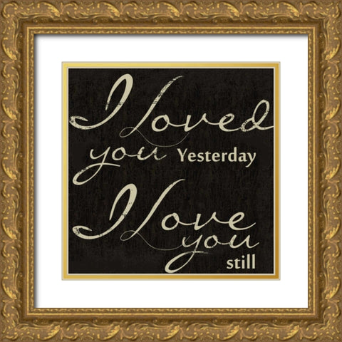 YESTERDAY Gold Ornate Wood Framed Art Print with Double Matting by Greene, Taylor