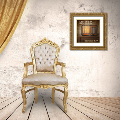 MUSIC BEFORE MP3 Gold Ornate Wood Framed Art Print with Double Matting by Greene, Taylor
