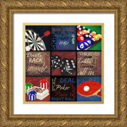 GAMING 9 PATCH Gold Ornate Wood Framed Art Print with Double Matting by Greene, Taylor