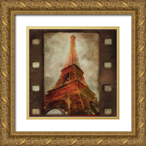 Travel 9 EIFFEL Gold Ornate Wood Framed Art Print with Double Matting by Greene, Taylor