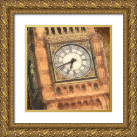 Travel 9 BIG BEN Gold Ornate Wood Framed Art Print with Double Matting by Greene, Taylor