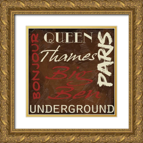 Travel 9 D Gold Ornate Wood Framed Art Print with Double Matting by Greene, Taylor
