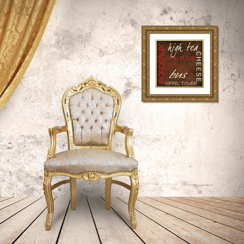 Travel 9 G Gold Ornate Wood Framed Art Print with Double Matting by Greene, Taylor