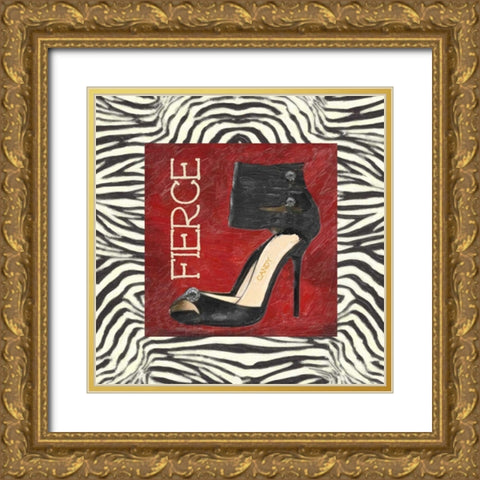 FIERCE SHOE A2 Gold Ornate Wood Framed Art Print with Double Matting by Greene, Taylor