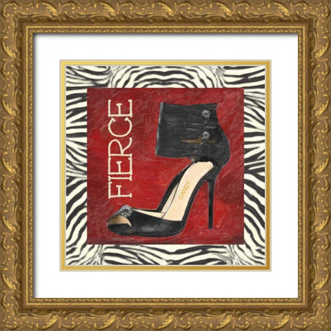 FIERCE SHOE A3 Gold Ornate Wood Framed Art Print with Double Matting by Greene, Taylor