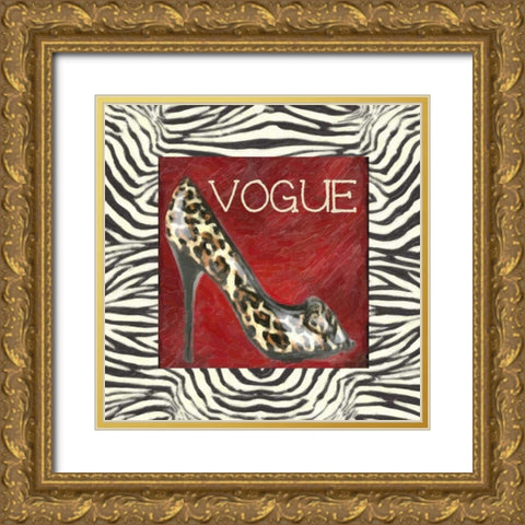 VOGUE SHOE B2 Gold Ornate Wood Framed Art Print with Double Matting by Greene, Taylor