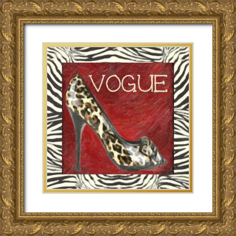 VOGUE SHOE B3 Gold Ornate Wood Framed Art Print with Double Matting by Greene, Taylor