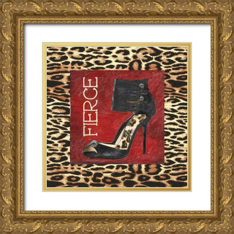 FIERCE SHOE Gold Ornate Wood Framed Art Print with Double Matting by Greene, Taylor
