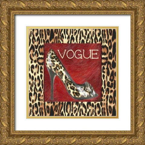 VOGUE SHOE Gold Ornate Wood Framed Art Print with Double Matting by Greene, Taylor