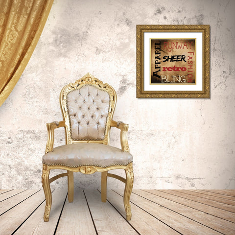 Fashion Patch S4 Gold Ornate Wood Framed Art Print with Double Matting by Greene, Taylor