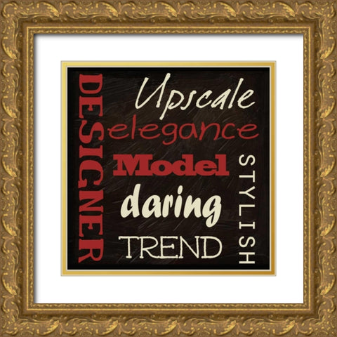 Fashion Patch S6 Gold Ornate Wood Framed Art Print with Double Matting by Greene, Taylor