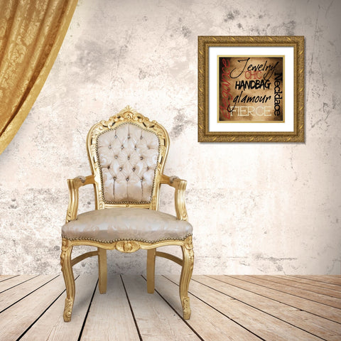 Fashion Patch S8 Gold Ornate Wood Framed Art Print with Double Matting by Greene, Taylor