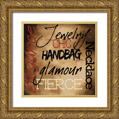 Fashion Patch S8 Gold Ornate Wood Framed Art Print with Double Matting by Greene, Taylor