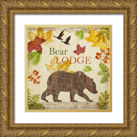 BEAR LODGE A1 Gold Ornate Wood Framed Art Print with Double Matting by Greene, Taylor