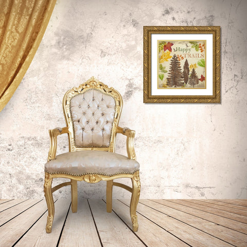 HAPPY TRAILS Gold Ornate Wood Framed Art Print with Double Matting by Greene, Taylor