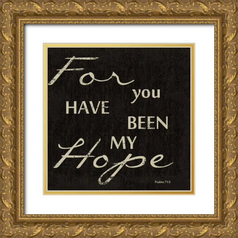 MY HOPE Gold Ornate Wood Framed Art Print with Double Matting by Greene, Taylor