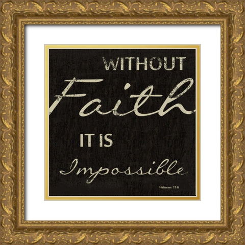 WITHOUT FAITH Gold Ornate Wood Framed Art Print with Double Matting by Greene, Taylor