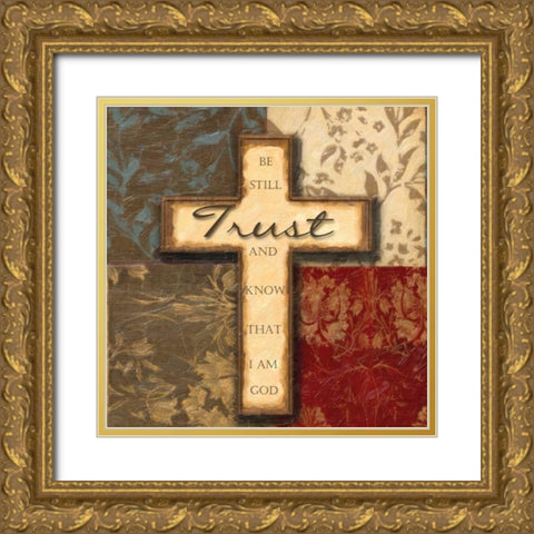 TRUST Gold Ornate Wood Framed Art Print with Double Matting by Greene, Taylor