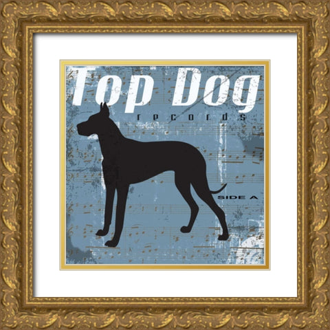 TOP DOG A1 Gold Ornate Wood Framed Art Print with Double Matting by Greene, Taylor