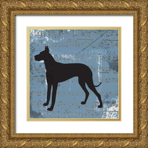 TOP DOG A2 Gold Ornate Wood Framed Art Print with Double Matting by Greene, Taylor