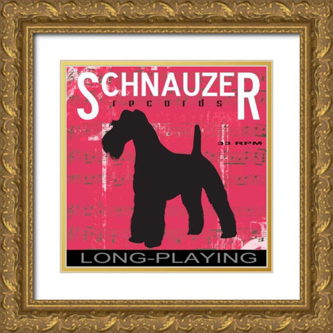 Schnauzer Gold Ornate Wood Framed Art Print with Double Matting by Greene, Taylor