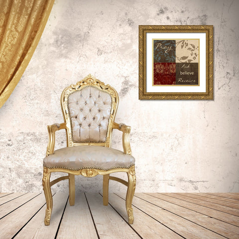 PRAY REV Gold Ornate Wood Framed Art Print with Double Matting by Greene, Taylor