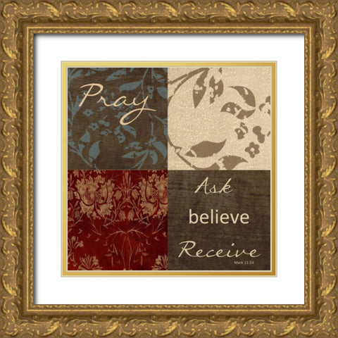 PRAY REV Gold Ornate Wood Framed Art Print with Double Matting by Greene, Taylor