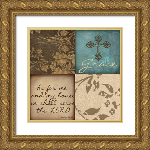 GRACE Gold Ornate Wood Framed Art Print with Double Matting by Greene, Taylor