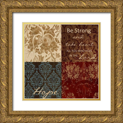 HOPE 14 Gold Ornate Wood Framed Art Print with Double Matting by Greene, Taylor