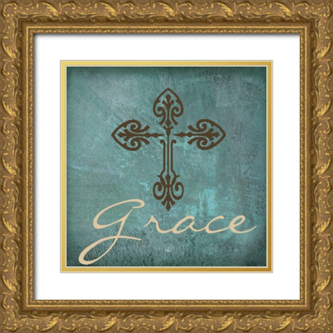 Grace Gold Ornate Wood Framed Art Print with Double Matting by Greene, Taylor