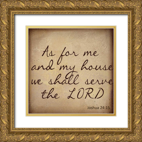 THE LORD Gold Ornate Wood Framed Art Print with Double Matting by Greene, Taylor