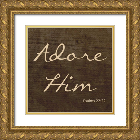 ADORE Gold Ornate Wood Framed Art Print with Double Matting by Greene, Taylor