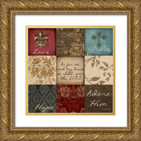 Hopepatch Gold Ornate Wood Framed Art Print with Double Matting by Greene, Taylor
