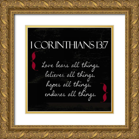 Love in White Gold Ornate Wood Framed Art Print with Double Matting by Greene, Taylor