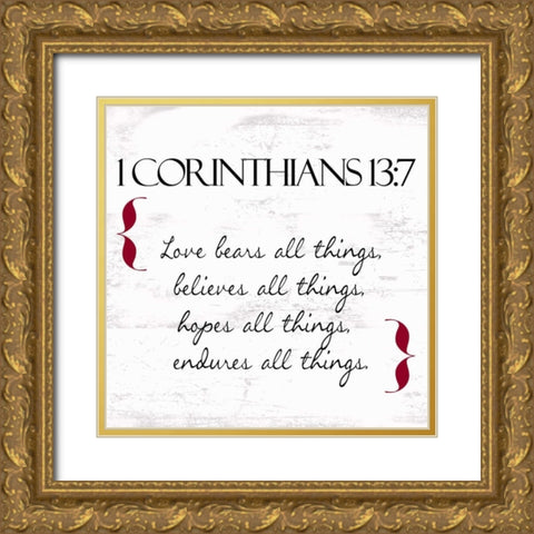 Love in Black Gold Ornate Wood Framed Art Print with Double Matting by Greene, Taylor