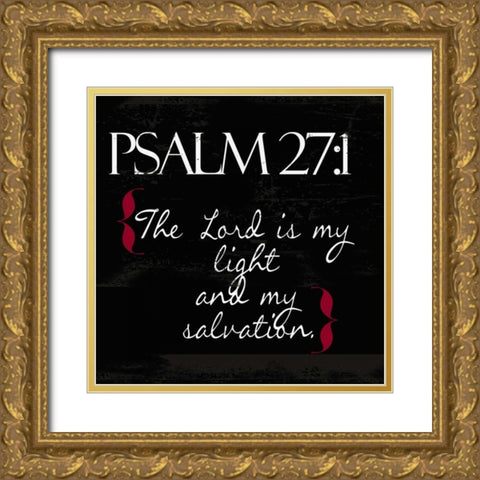 Psalm 27-1White Gold Ornate Wood Framed Art Print with Double Matting by Greene, Taylor
