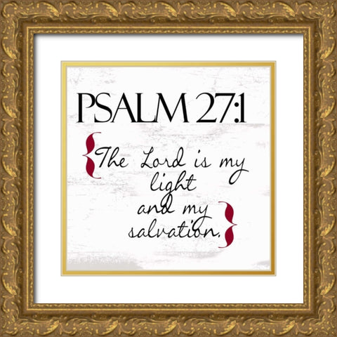 Psalm 27-1 N Gold Ornate Wood Framed Art Print with Double Matting by Greene, Taylor