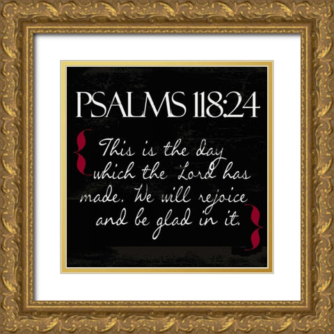 Psalms 118-24 White Gold Ornate Wood Framed Art Print with Double Matting by Greene, Taylor