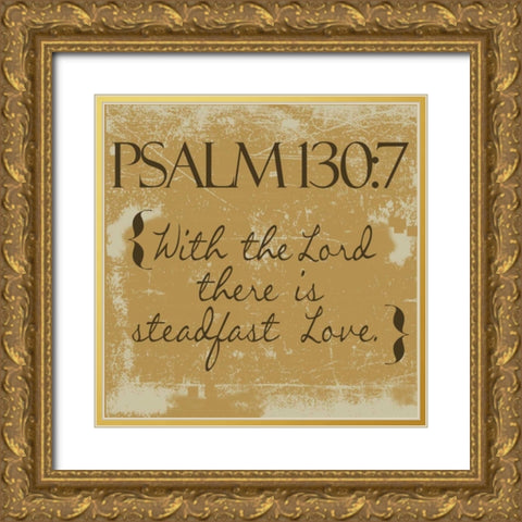 Psalms 130-7-Gold Gold Ornate Wood Framed Art Print with Double Matting by Greene, Taylor