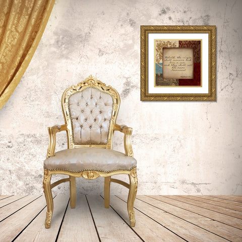BEHOLD Gold Ornate Wood Framed Art Print with Double Matting by Greene, Taylor