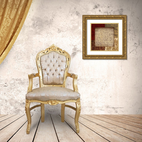 LOVE IS Gold Ornate Wood Framed Art Print with Double Matting by Greene, Taylor