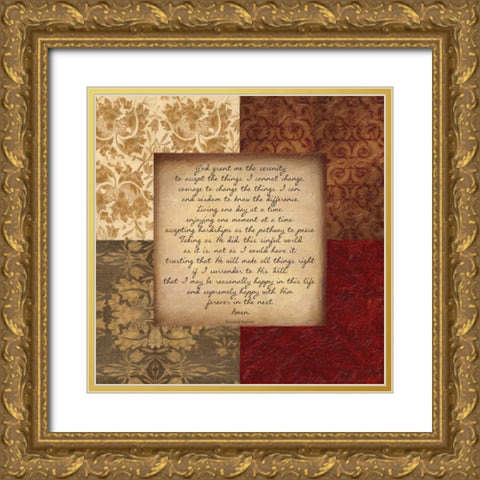 SERENITY Gold Ornate Wood Framed Art Print with Double Matting by Greene, Taylor