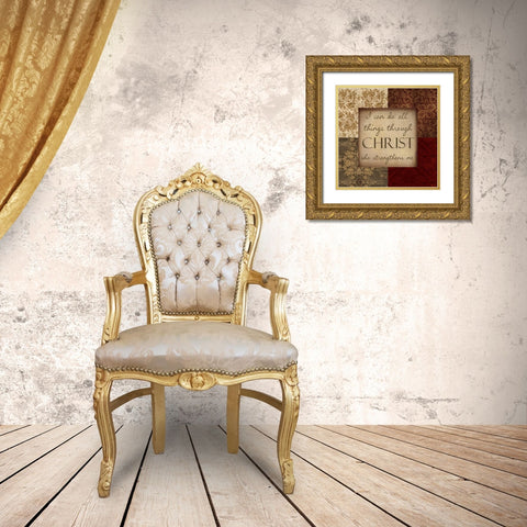 I CAN DO ALL THINGS 2 Gold Ornate Wood Framed Art Print with Double Matting by Greene, Taylor