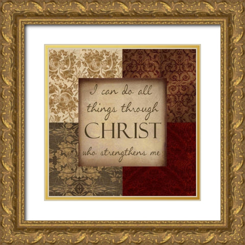 I CAN DO ALL THINGS 2 Gold Ornate Wood Framed Art Print with Double Matting by Greene, Taylor
